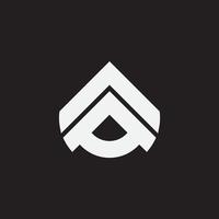 lettera iniziale a o aa logo monogramma design. logo per l'avventura, abbigliamento outdoor, marchio di abbigliamento per la natura. vettore