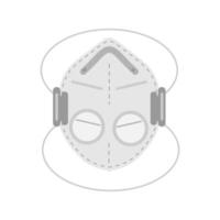 maschera respiratoria in design piatto. proteggere la maschera facciale riutilizzabile isolata su sfondo bianco. Lavora in sicurezza. vettore