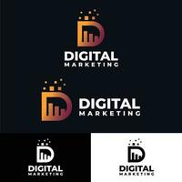 logo di marketing digitale vettore