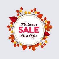 Cornice di vendita foglie d&#39;autunno vettore