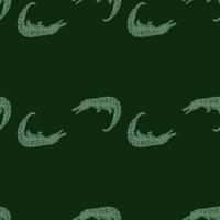 carino coccodrilli seamless pattern.funny animali sfondo. vettore