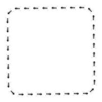 formiche quadrate isolate su sfondo bianco. carattere di insetti vettoriali in stile piatto per l'illustrazione di libri.