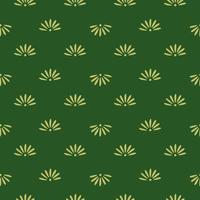 motivo decorativo senza cuciture con stampa di fiori di camomilla in stile semplice. sfondo verde. vettore