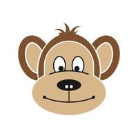 icona della mascotte della scimmia vettore