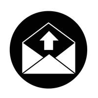 icona della busta della posta elettronica vettore