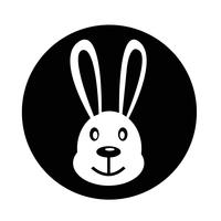 icona di coniglio vettore