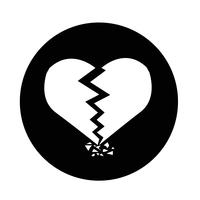 Icona del cuore spezzato vettore