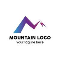 concetto di design moderno logo montagna vettore