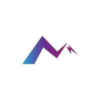 concetto di design moderno logo montagna vettore