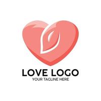 amore logo rosa concept design moderno vettore