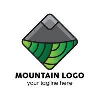 concetto di design moderno logo montagna vettore