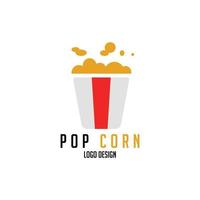 design moderno del logo del pop corn vettore