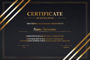 modello di certificato di apprezzamento creativo vettore