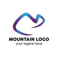 concetto di design moderno logo montagna vettore