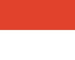 bandiera del monaco. colori e proporzioni ufficiali. bandiera nazionale del monaco. vettore