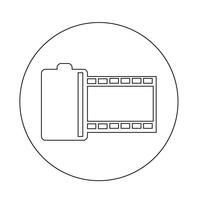 icona del nastro del film vettore
