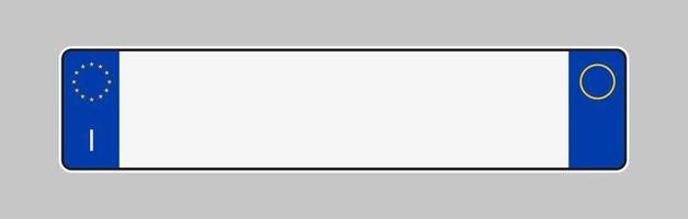targa d'italia. vettore del telaio delle targhe di immatricolazione del veicolo isolato. modello targa auto italiana