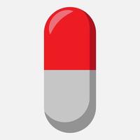 illustrazione vettoriale pillola isolata su sfondo bianco. icona della capsula della compressa.