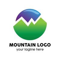 concetto di design moderno logo montagna vettore