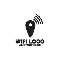 Wi-Fi icona design moderno in bianco e nero vettore