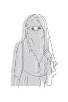 disegno vettoriale donna hijab