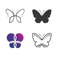 logo design farfalla e insetto animale concettuale icona semplice e colorata. logo. illustrazione vettoriale