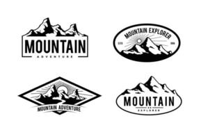 disegno del modello di logo di montagna vettore