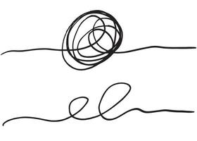 doodle abbozzato penna e scarabocchio isolato su sfondo bianco. illustrazione vettoriale