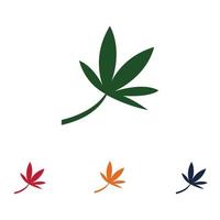 design del logo della cannabis vettore