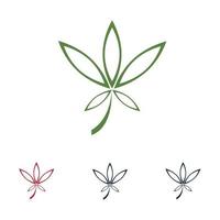 design del logo della cannabis vettore