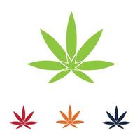 design del logo della cannabis vettore