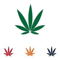 design del logo della cannabis vettore