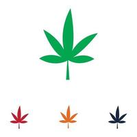 design del logo della cannabis vettore