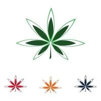 design del logo della cannabis vettore