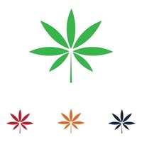 design del logo della cannabis vettore