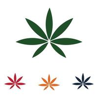 design del logo della cannabis vettore