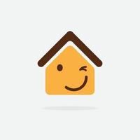 icona vettore casa. emoji della casa. icona della casa divertente.