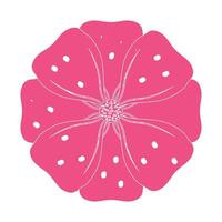 disegno grafico dell'icona del vettore simbolo del logo del fiore della margherita rosa colorato
