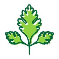 illustrazione del simbolo dell'icona del vettore del design del logo della foglia di sedano verde astratta fresca