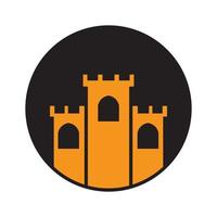 notte castello regno logo simbolo icona vettore illustrazione graphic design