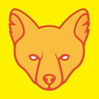 animale testa volpe colorato cool logo design icona vettore simbolo grafico illustrazione