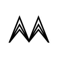 design elegante del logo della lettera m vettore