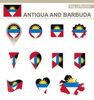 collezione di bandiere antigua e barbuda vettore