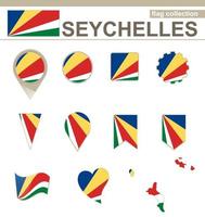 collezione di bandiere delle seychelles vettore
