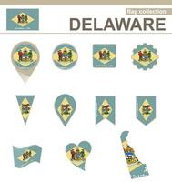raccolta di bandiere del delaware vettore