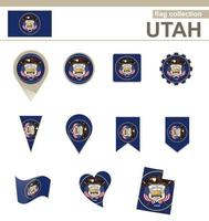 collezione di bandiere dello utah vettore