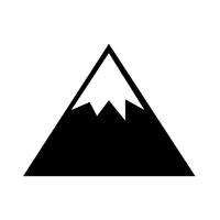 Segno dell&#39;icona di montagna vettore