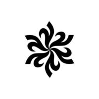 modello di progettazione del logo della mandala del numero iniziale della lettera 2. logo fiocco di neve
