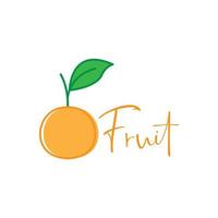 frutta fresca arancione linea arte logo colorato design vettore grafico simbolo icona illustrazione idea creativa