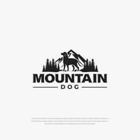 logo del cane di montagna, ispirazione per il design creativo della valle, modello di disegno vettoriale